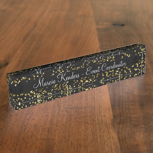 Classy Event Coordinator Desk Plaque Desk Name Plate (Side)