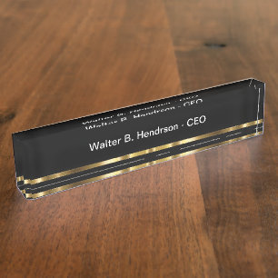 Classy Executive Desk Plaque New Desk Name Plate