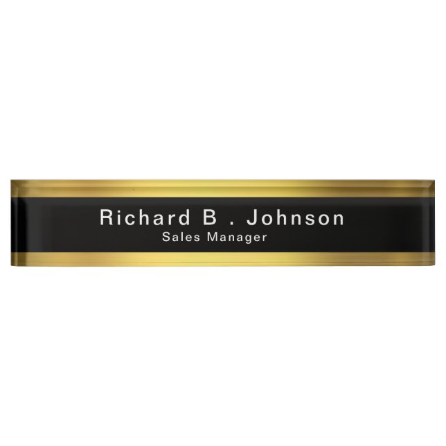 Classy Executive Gift Boss Desk Name Plate (Front)