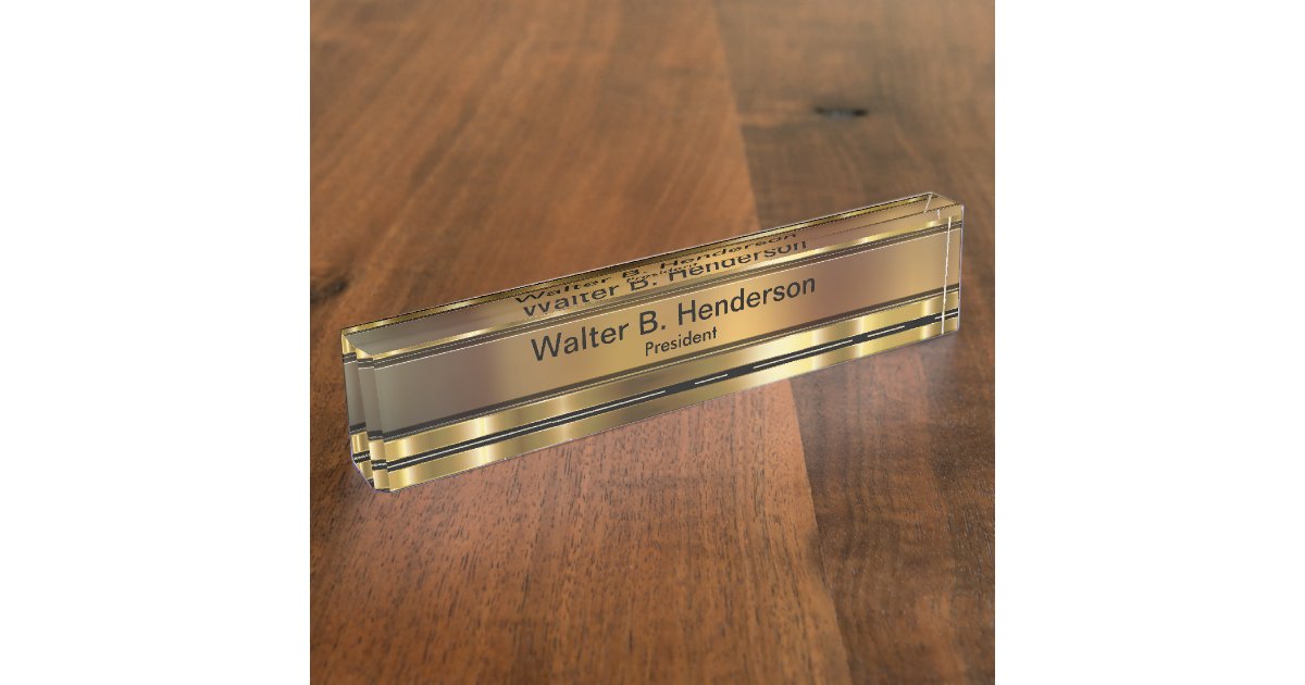 Classy Executive Gift Name Plaque Desk Name Plate | Zazzle.com