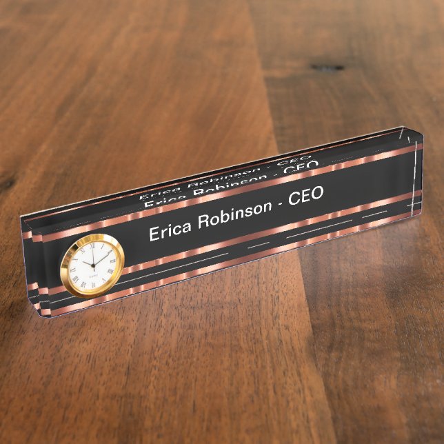 Classy Executive Upscale New Desk Name Plate (Side)