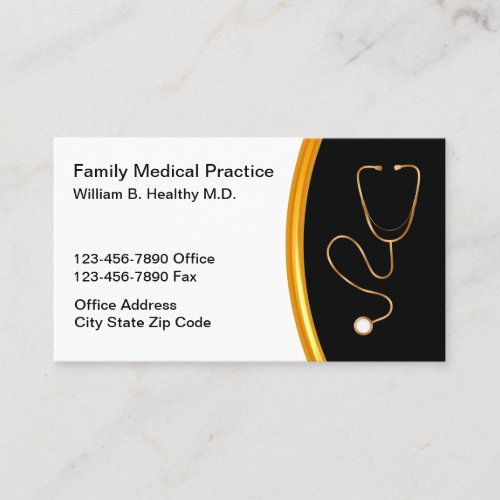 Classy Family Medical Practice Physician Business Card