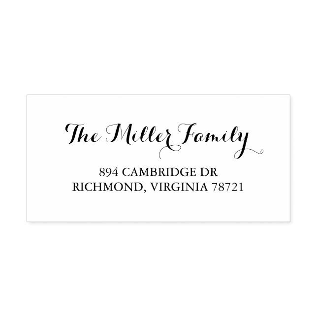 Classy Family Name Return Address Self-inking Stamp (Design)