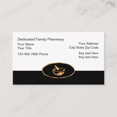 Classy Family Pharmacy Business Cards
