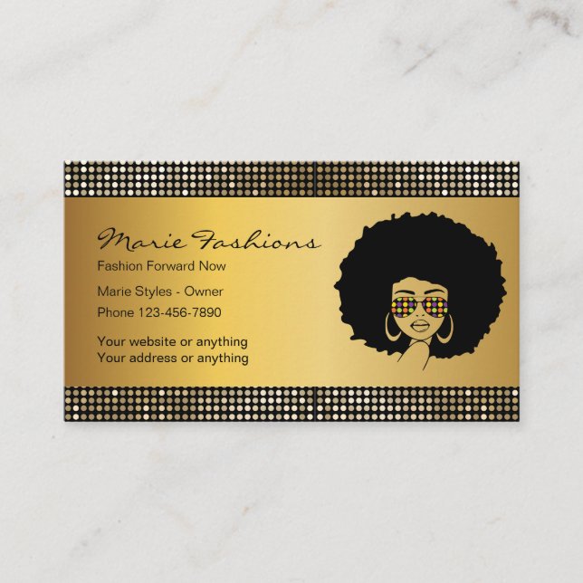 Classy Fashion Business Cards (Front)