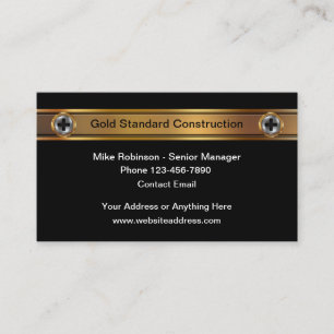 Classy Fasteners Construction Business Cards