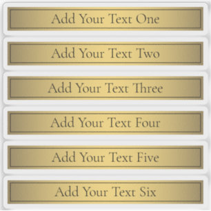 Classy Faux Gold 2 with Black Text Sticker