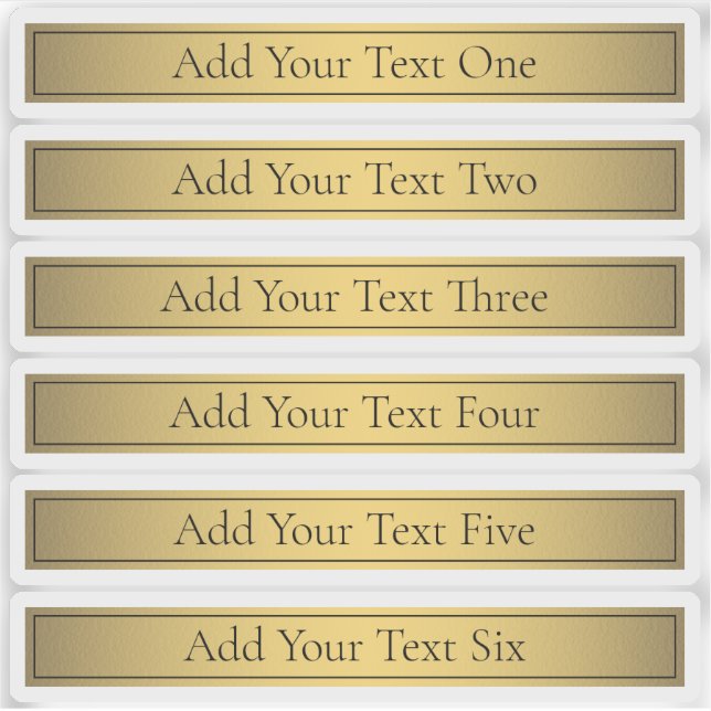 Classy Faux Gold 2 with Black Text Sticker (Front)