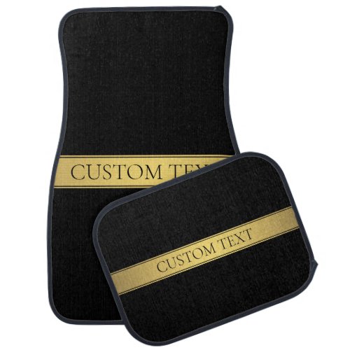 Classy Faux Gold Stripe  Black Background or DIY Car Floor Mat