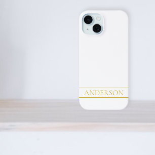 Classy Faux Gold Stripe or DIY iPhone 15 Case