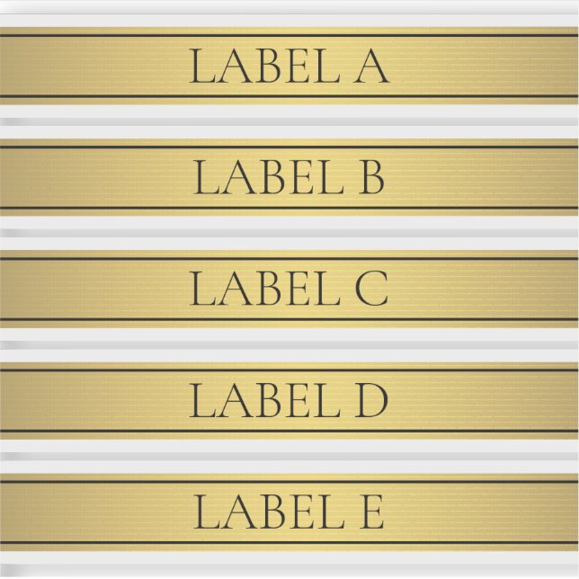 Classy Faux Gold Stripe Sticker (Front)