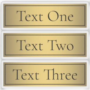 Classy Faux Gold v2 with Black Text Sticker