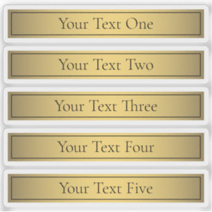 Classy Faux Gold v2 with Black Text Sticker
