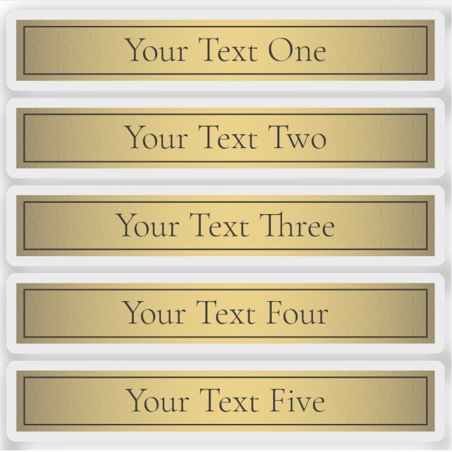 Classy Faux Gold v2 with Black Text Sticker (Front)