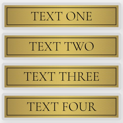 Classy Faux Gold with Black Text Sticker