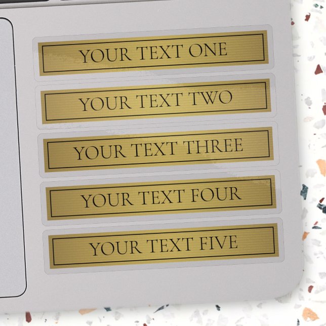 Classy Faux Gold with Black Text Sticker (Creator Uploaded)