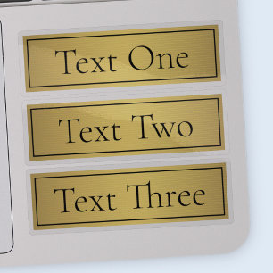 Classy Faux Gold with Black Text Sticker
