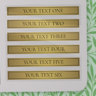 Classy Faux Gold with Black Text Sticker