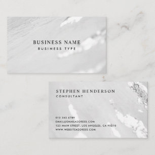 Classy Faux Silver Foil Professional Business Card