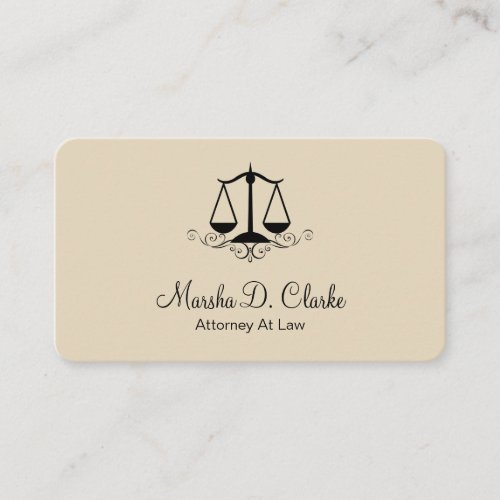 Classy Female AttorneyAtt Business Card