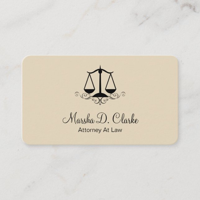 Classy Female AttorneyAtt Business Card (Front)