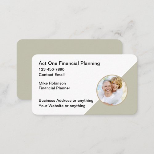 Classy Financial Planner Business Cards