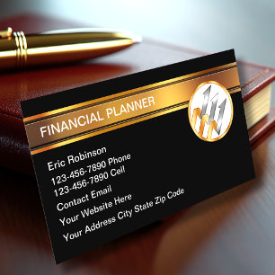 Classy Financial Planner Professional  Business Card