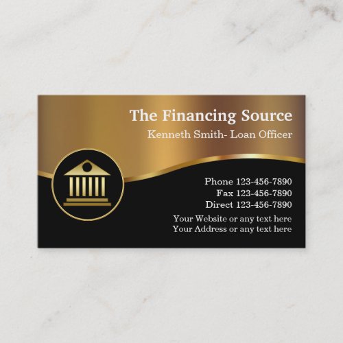 Classy Financial Services Business Card
