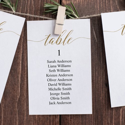 Classy Find Your Seat Wedding Seating Chart Card