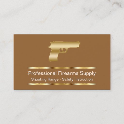 Customizable Classy Firearms Business Cards