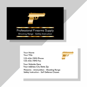 Classy Firearms Business Cards by Luckyturtle at Zazzle