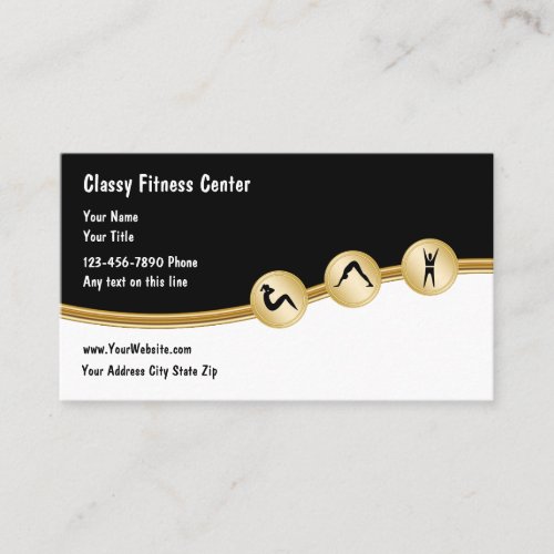 Classy Fitness Center Business Cards