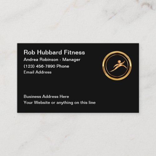 Classy Fitness Coach And Trainer Business Card