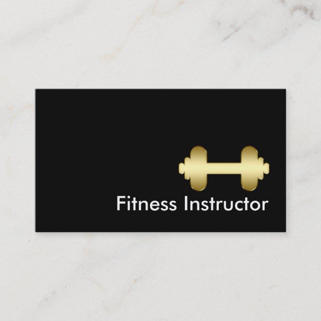 Classy Fitness Personal Trainer Business Cards (Front)