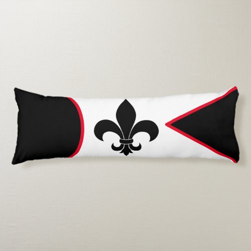 Classy Fleur De Lye Black Red  White Theme Body Pillow