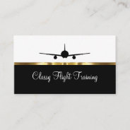 Classy Flight Training Service Business Card at Zazzle