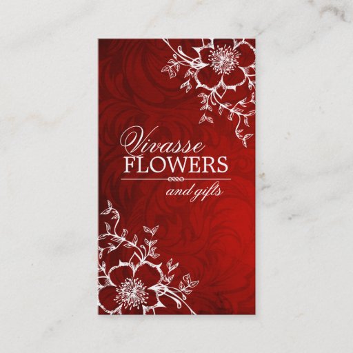 Customizable Classy Floral Business Cards