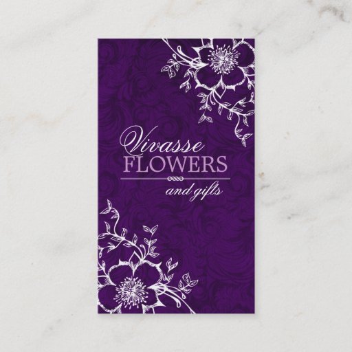 Customizable Classy Floral Business Cards