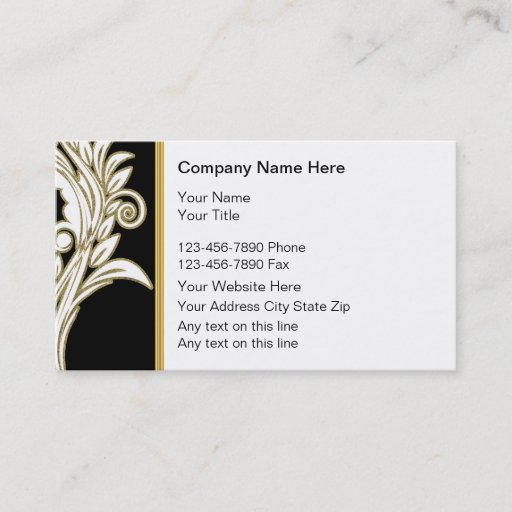 Customizable Classy Floral Business Cards