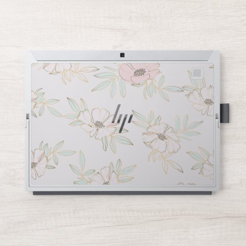 Classy Floral Line ArtHP EliteBook X360 1030 G2 HP Laptop Skin