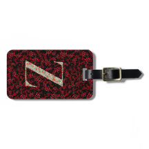 Classy Floral Monogrammed Letter Z dark red