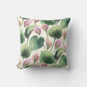 Classy Floral Pattern Throw Pillow