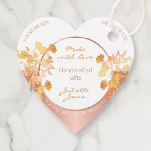 Classy Floral Product Supplies White and Rose Gold Favor Tags