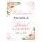 Classy Floral Rose Pink Confetti Bridal Shower
