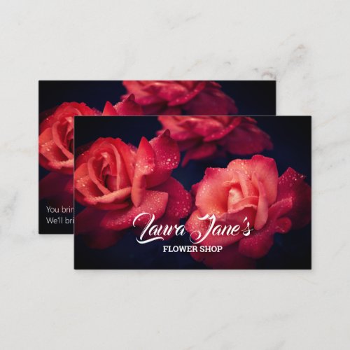 Classy Flower Shop Business Card