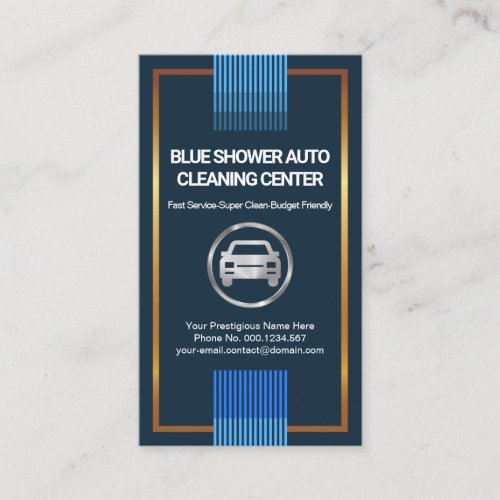 Classy Flowing Blue Water Lines Pressure Washing Business Card