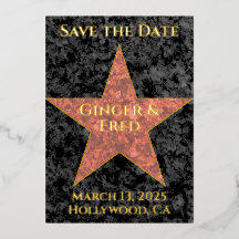 Classy Foil Hollywood Star Save the Date