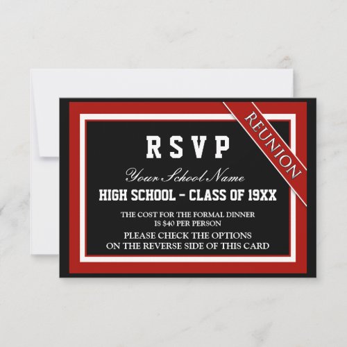 Classy Formal Class Reunion RSVP