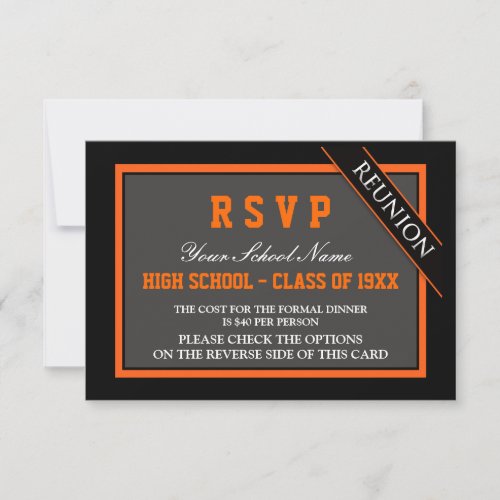 Classy Formal Class Reunion RSVP