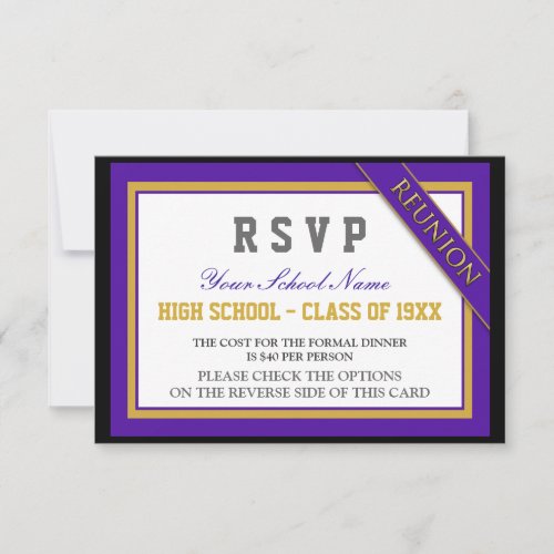 Classy Formal Class Reunion RSVP